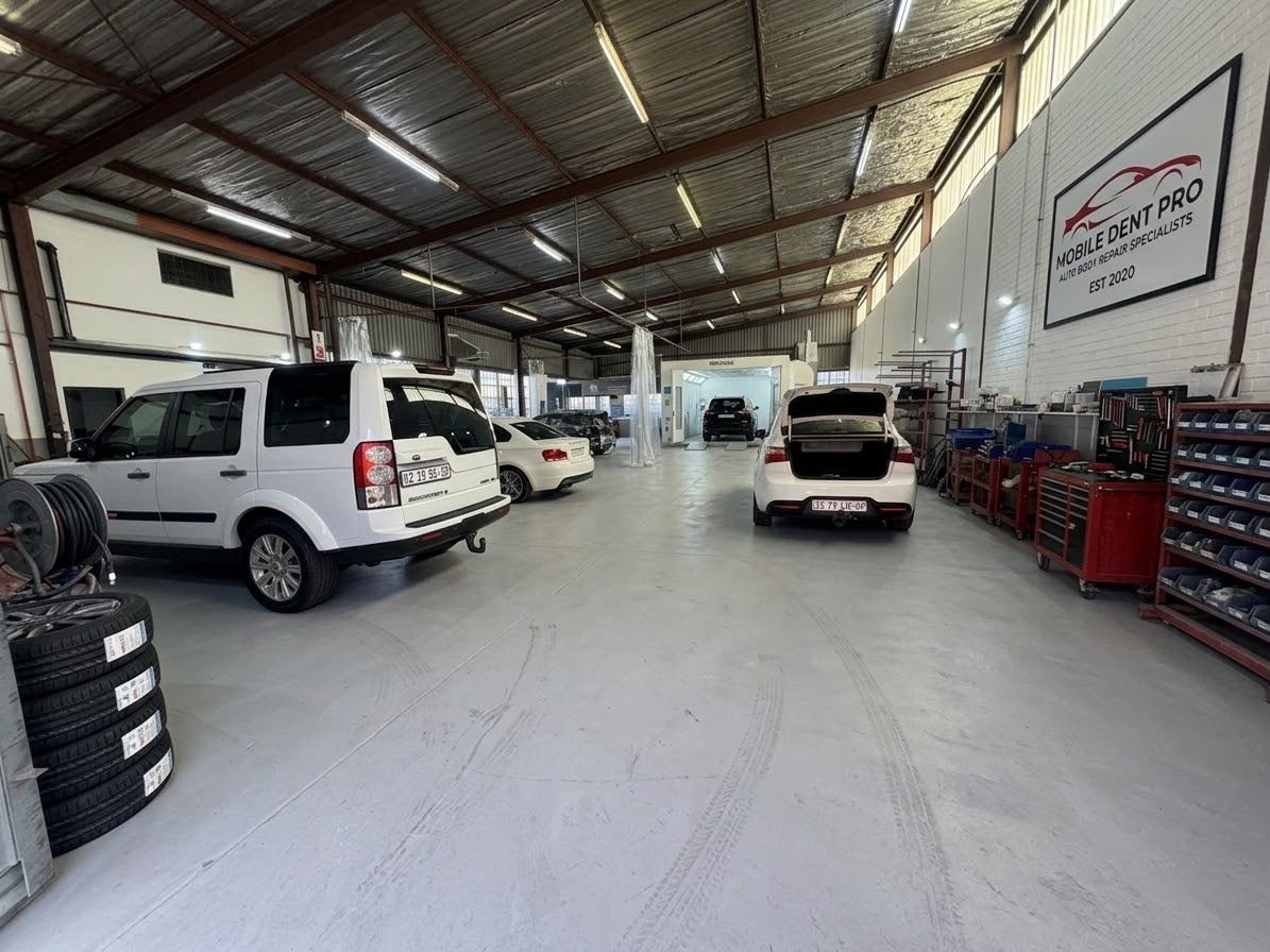 Inside the Mobile Dent Pro auto body workshop in Wynberg, Sandton